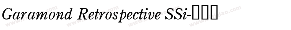 Garamond Retrospective SSi字体转换